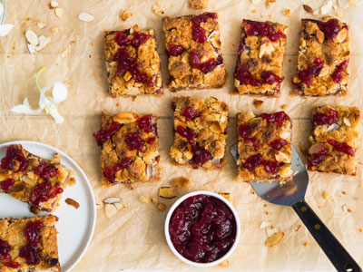 Cranberry-Almond Crumble Bars