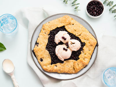 Vegan Blueberry Cornmeal Galette