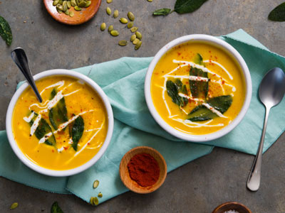 Butternut Pear Soup with Cashew Cream